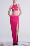 OUDE WAAG hollow hanging neck corset OW-23SS AS05 pink